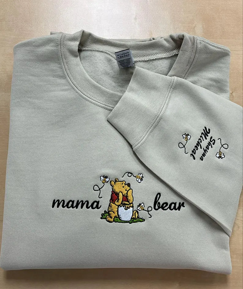 Mama Bear Embroidered Sweatshirt