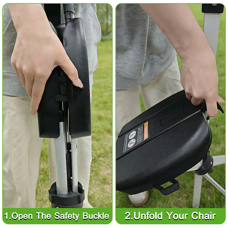 Walking Stick with Seat – Foldable Adjustable Cane Chair for Travel and Outdoor Use